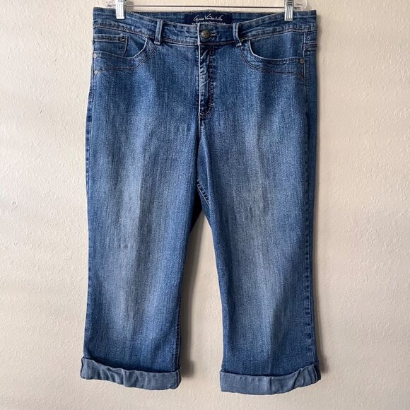 Gloria Vanderbilt‎ Women's Cropped Jeans Roll Cuff Pants Size 16 - Picture 1 of 9